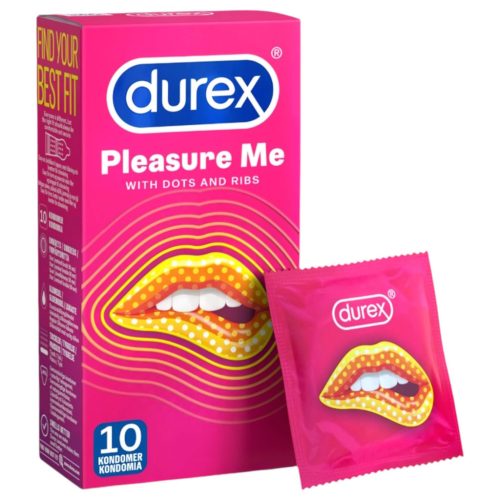 DUREX Pleasure Me - Pontozott, bordázott óvszer