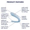 Satisfyer Double Classic - (blue) couples vibrator
